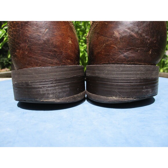 Ariat Rambler Bomber Cowboy Boots Men 8.5 D Brown Leather Square Toe Western - Picture 10 of 16